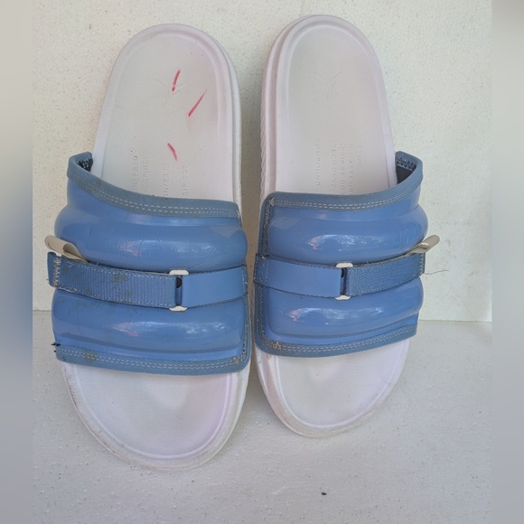 Jordan Super Play Slide Sandal size 13 White and ceil blue Engineered 23 DM - Picture 5 of 9